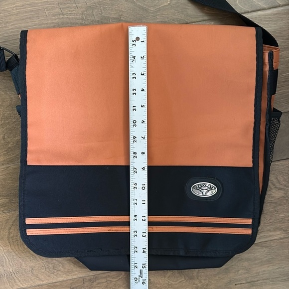 NWOT UT Longhorns Large Messenger Bag Book Bag Orange Black - Picture 10 of 11